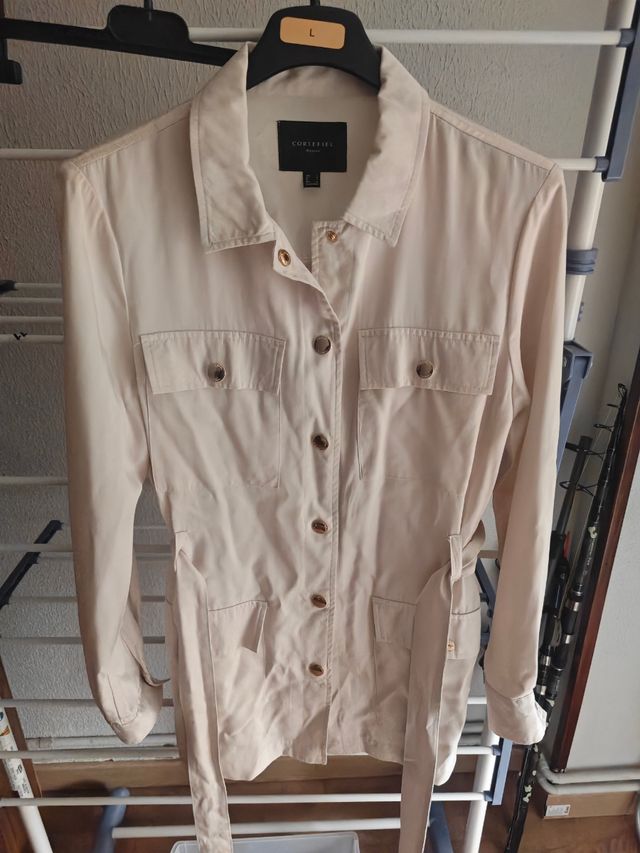 Chaqueta Cortefiel beige - Talla S