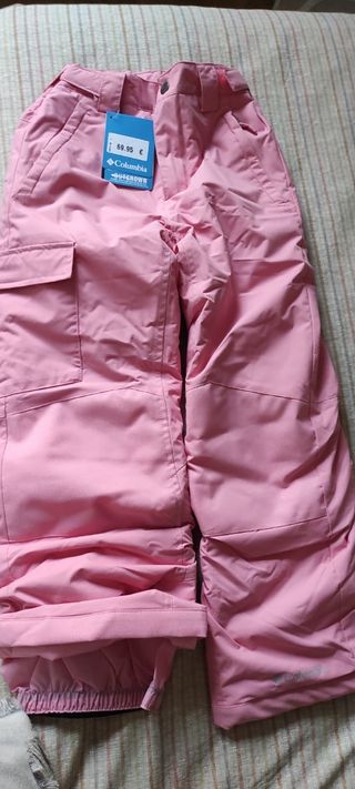 Pantalones nieve Columbia niña rosa 
