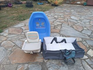 Trona, bañera y cuna bebé