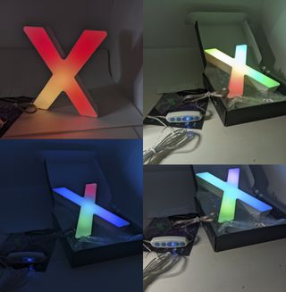lettera X Luce LED USB Animazioni APP nuova