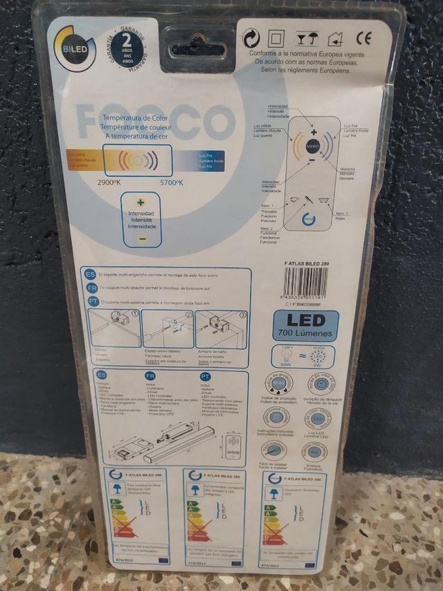 Luz LED baño Focco Atlas 6W IP44