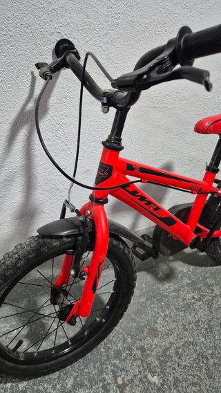 Bicicleta niño 16" roja/naranja