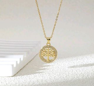 Collar árbol de la vida, de acero inoxidabel