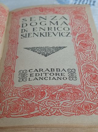 Libro antico Senza Dogma