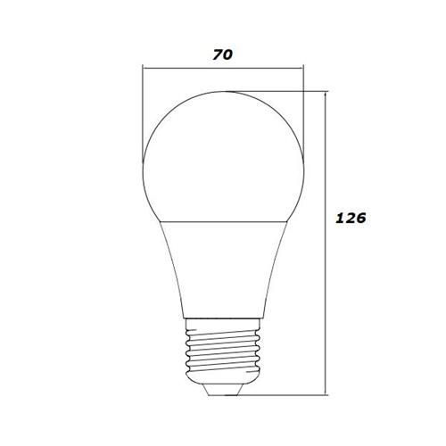 Lampada LED E27 7W - Luce Bianca
