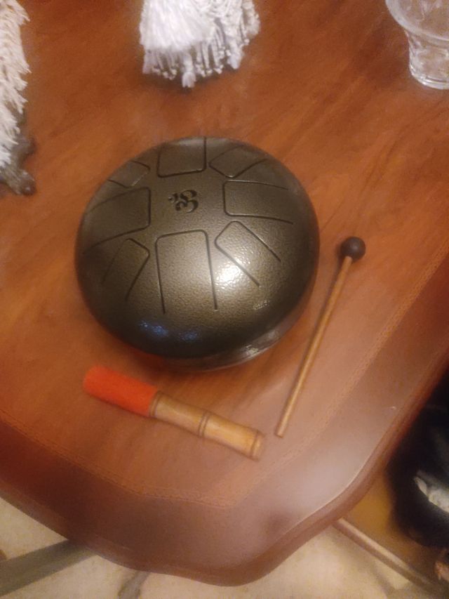 Tambor de aço com varas