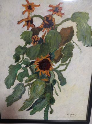 Cuadro al óleo: Girasoles