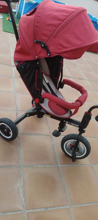 Triciclo Bebé Besrey Evolutivo Rojo