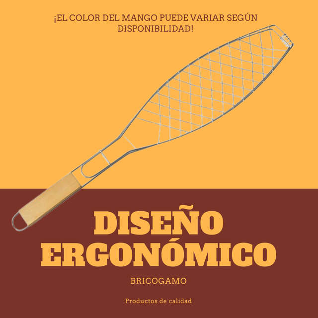 Parrilla pescado 65cm bbq barbacoa