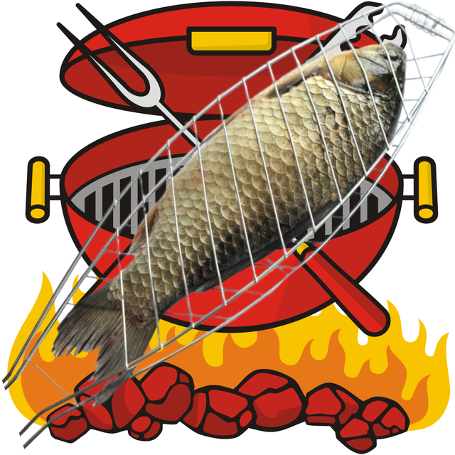 Parrilla pescado 65cm bbq barbacoa