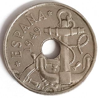 Moneda España 50 céntimos 1949