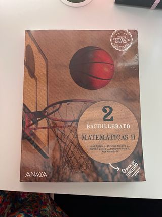 Matemáticas II ANAYA LIBRO 2do BACH