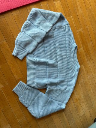 Jersey azul celeste de punto Dazy - Talla S