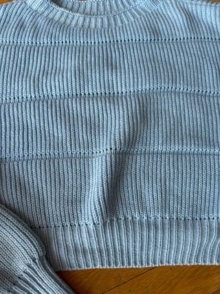 Jersey azul celeste de punto Dazy - Talla S