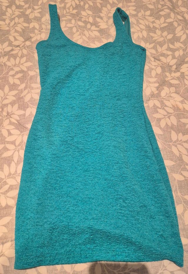 Vestido turquesa ajustado talla s