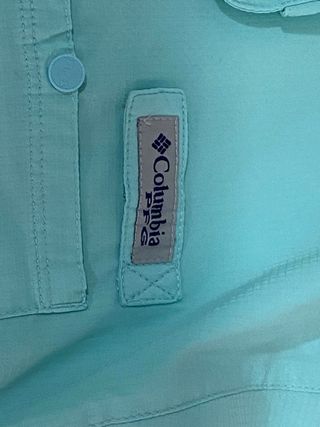 Camisa Columbia PFG turquesa XXL