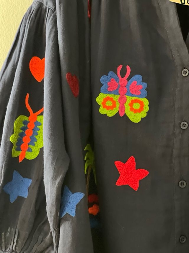 Blusón Cornet - Azul con bordados