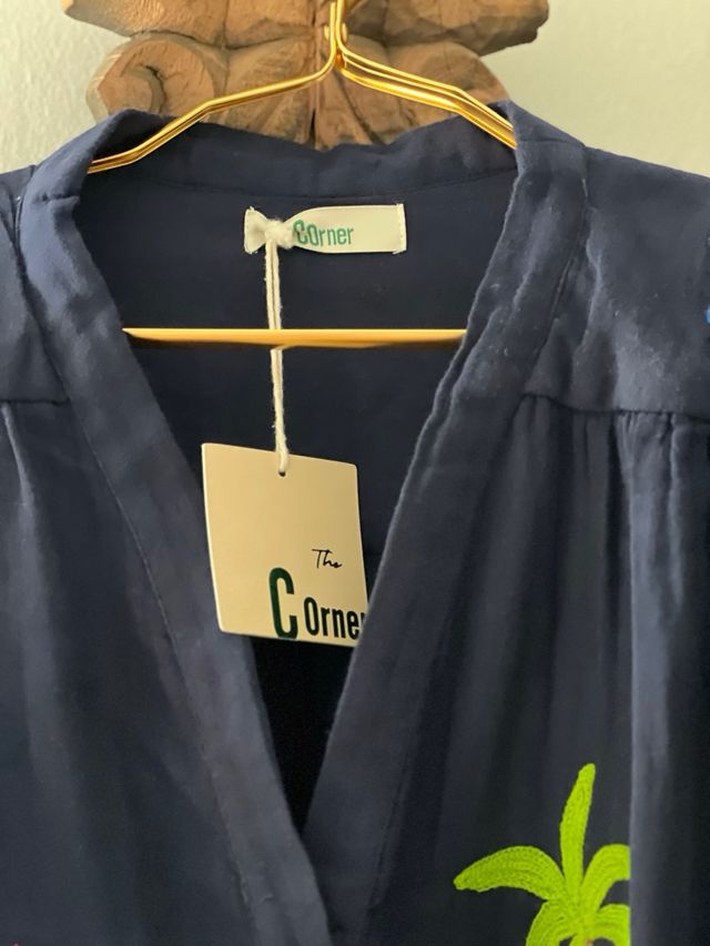 Blusón Cornet - Azul con bordados