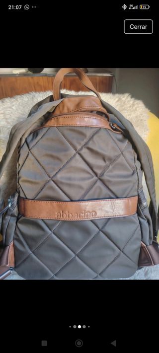 Mochila Abbacino combinada en piel 