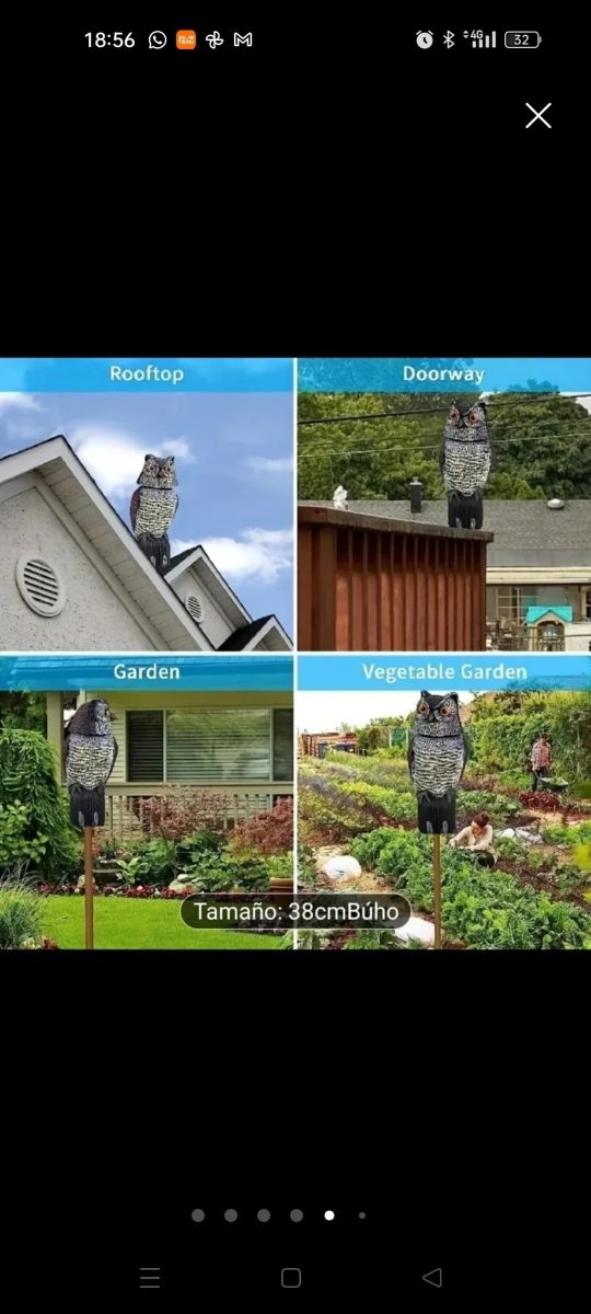 Espantapájaros búho - Anti plagas