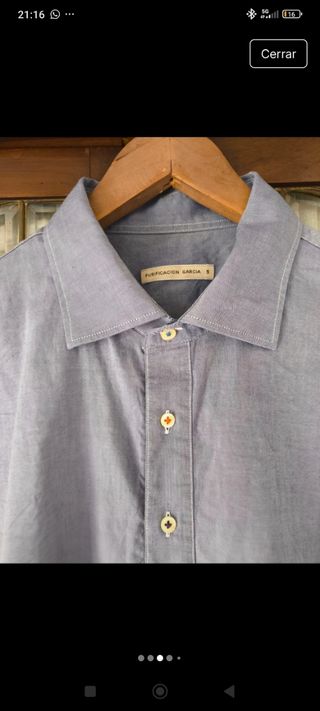 Camisa Polo Purificación García Azul
