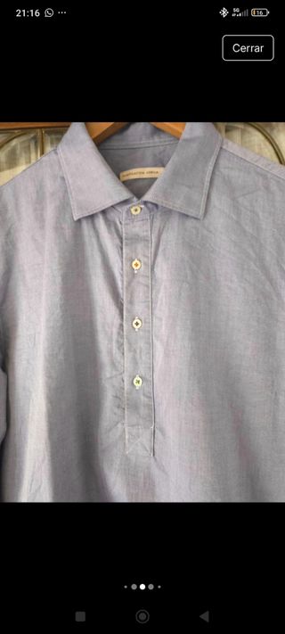 Camisa Polo Purificación García Azul