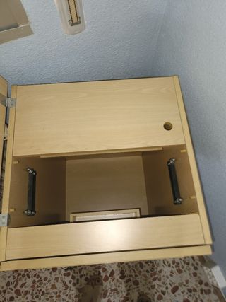 Mueble coser madera beige