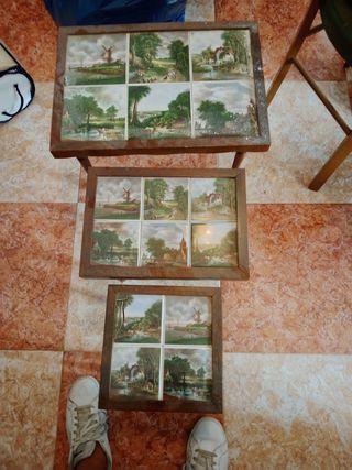 Mesitas auxiliares vintage | 3 piezas