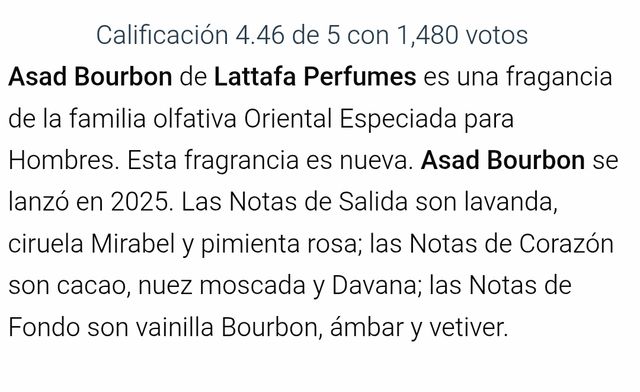 Perfume Lattafa Asad Bourbon
