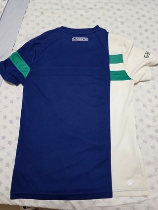 Camiseta Lacoste XS - Azul y Blanca
