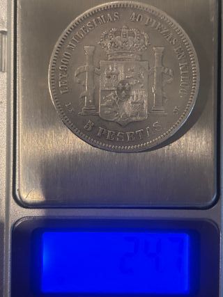 Moneda 5 pesetas Alfonso XIII (1875)
