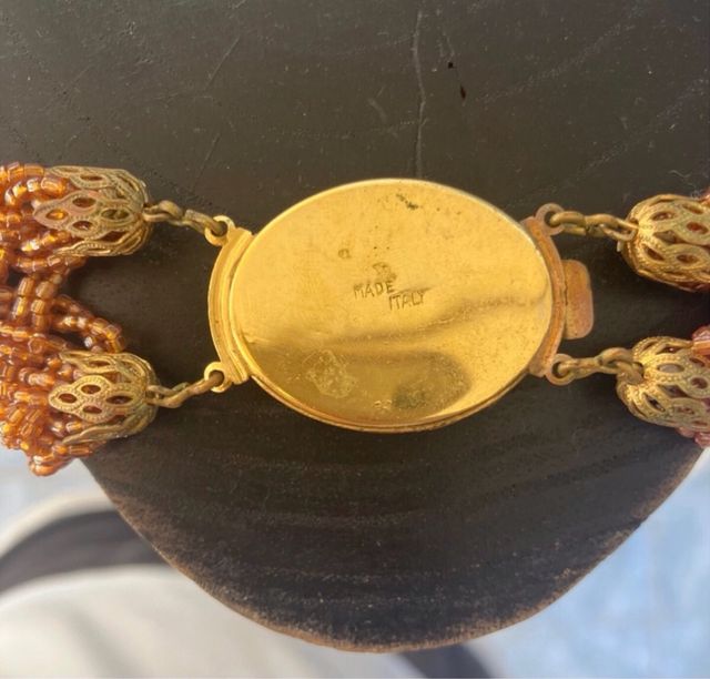 Collana vintage | marrone-oro