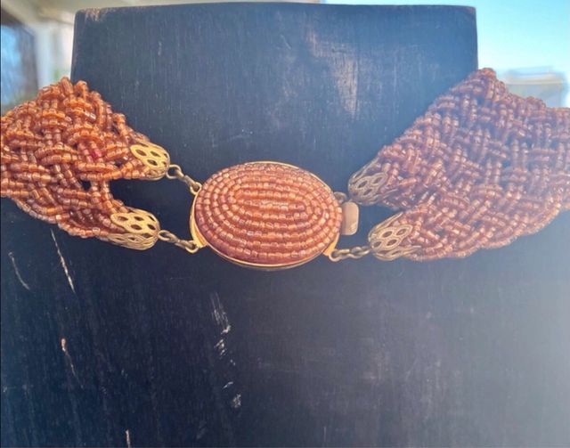 Collana vintage | marrone-oro