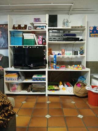 Mueble estantería blanco madera