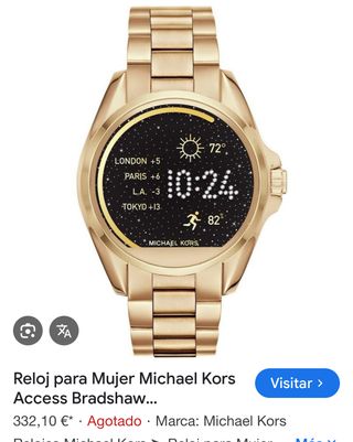 Oferta hoy !!!Reloj smartwatch Michael Kors dorado