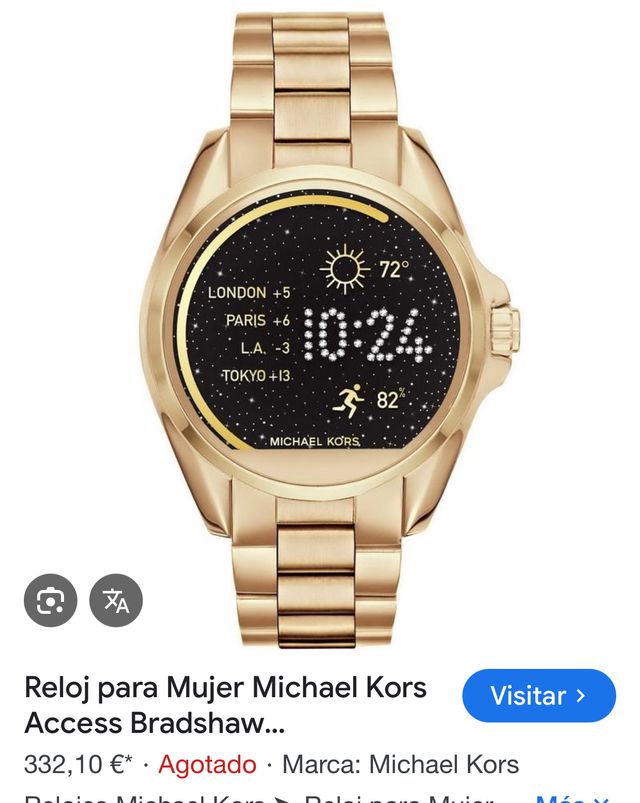 Oferta hoy !!!Reloj smartwatch Michael Kors dorado