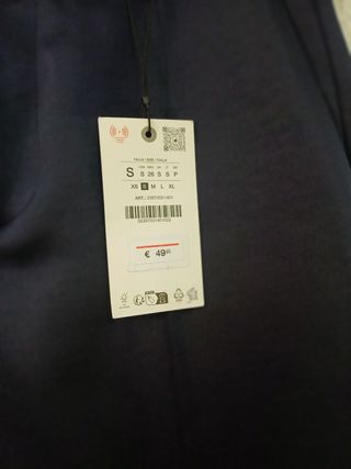 Pantalón de vestir azul marino Zara