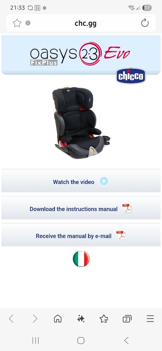 Silla coche Chicco Oasys 2-3 FixPlus