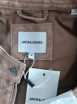 Chaqueta biker Jack & Jones marrón
