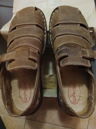 Sandali uomo color "marrone bruciato" numero 43