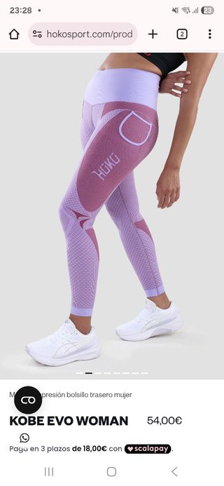Mallas deporte HOKO - Lila/Rosa