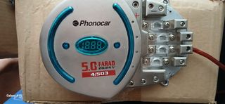 Capacitador audio Phonocar 5.0 Farad - 20/24V