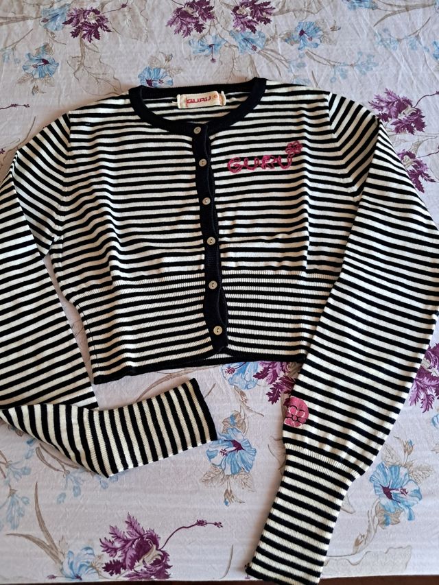 Maglione Guru a righe bianco e nero
