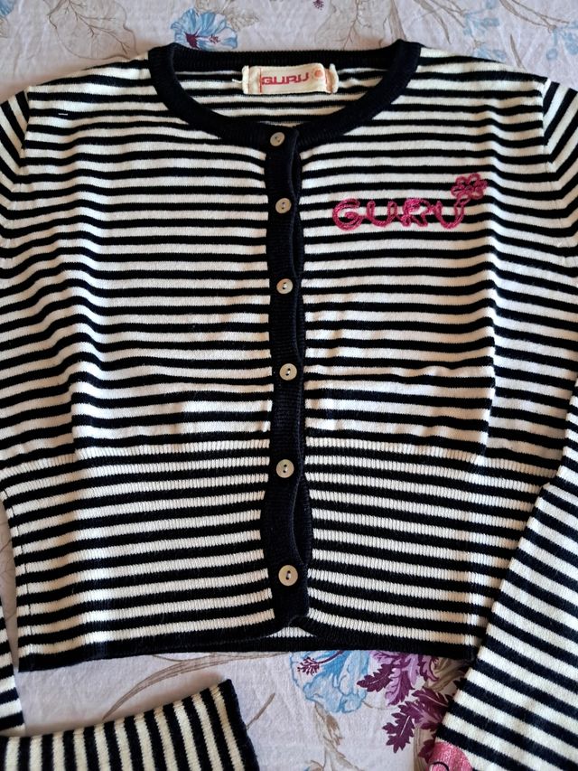 Maglione Guru a righe bianco e nero