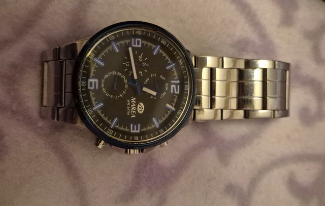 Reloj Marea - azul Plata