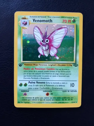 Venomoth holo jungla 1ed carta pokemon