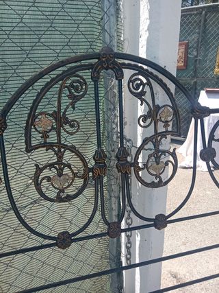 Testiera in ferro battuto Art Nouveau del XIX secolo 