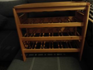 Botellero madera pino - 3 estantes