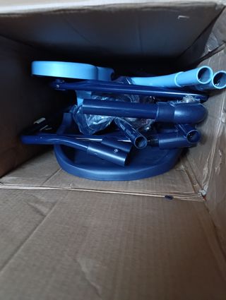 Columpio bebé plegable azul