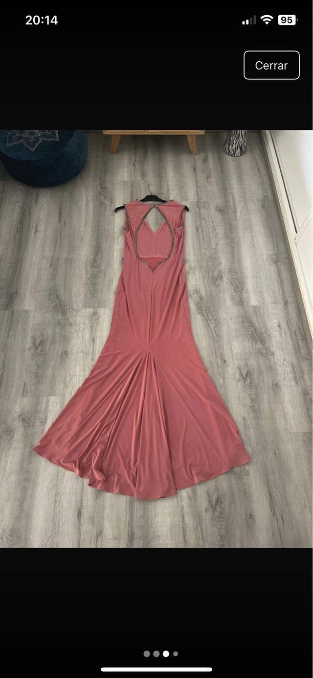 Vestido largo fiesta rosa